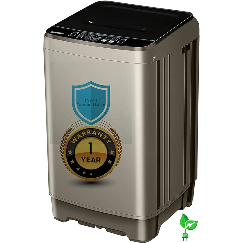 Save Energy Full Automatic Glod Washing Machine With Led Display 17.7 Lbs Portable Washer Drain Pump 10 Programs&8 Water Levels