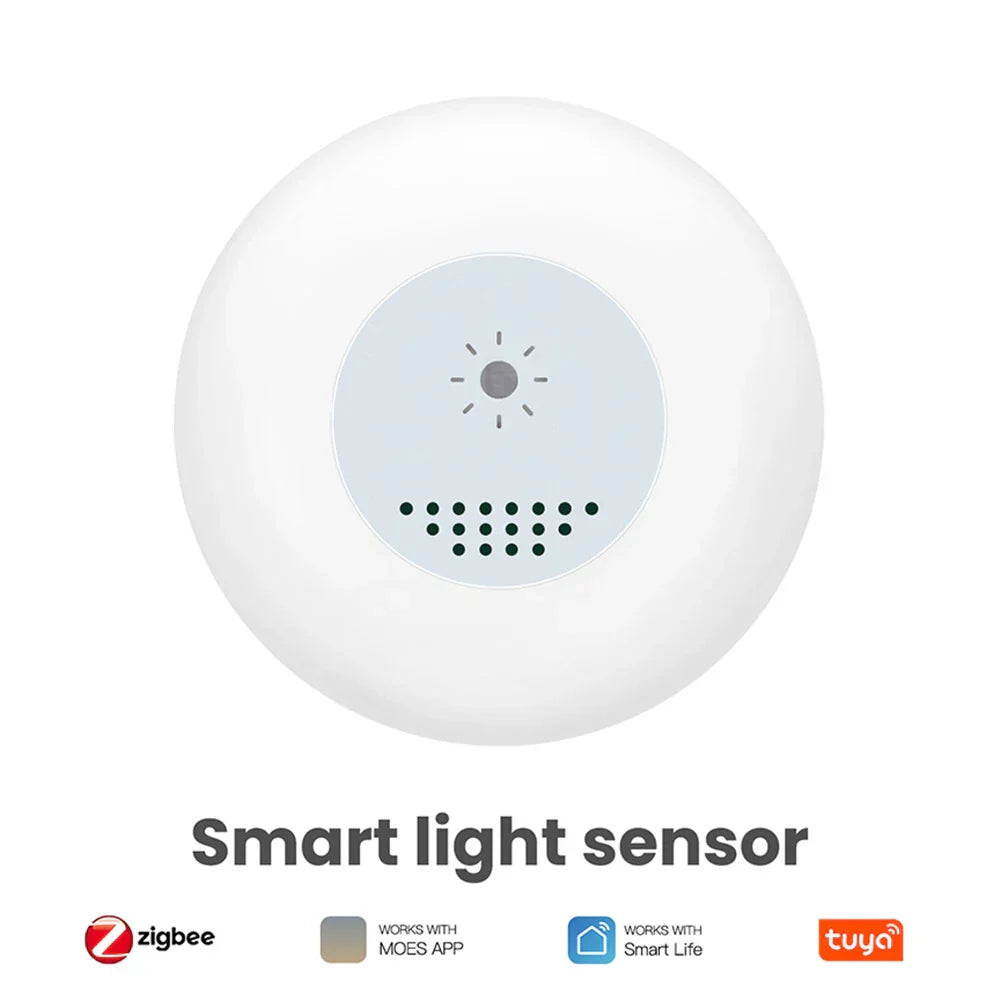 Tuya Zigbee Light Sensor Luminance Sensor APP Control Illumination Brightness Detector Smart Home Light Detector