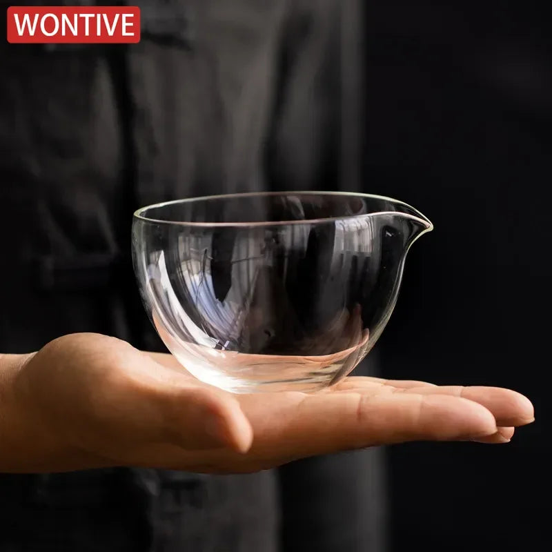 Glass Matcha Chawan Matcha Bowl Heat-Resistant Kung Fu Tea Set Accessories Ceremonial Matchas Mixing Bowl Kitchen Tools