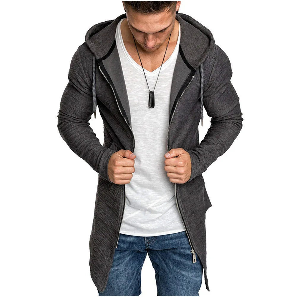 Men'S Vintage Woolen Windbreaker Trench Coat - Lapel Buttoned Belt Mid-Length Fall Winter Casual Outerwear