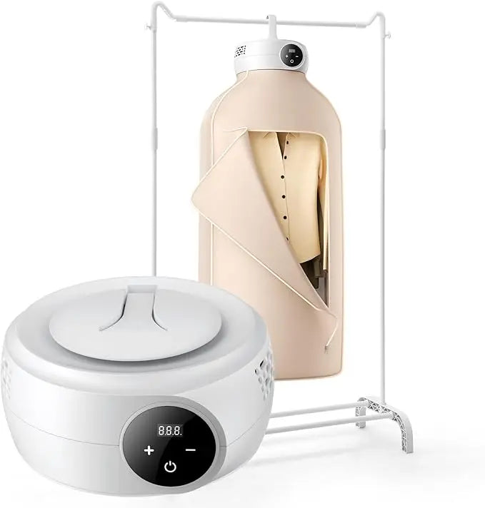 Vevor Portable Clothes Dryer With Dryer Bag, Ptc Heating & Led Display, Foldable Mini Dryer With 5-H Timer For Apartments, Dorms