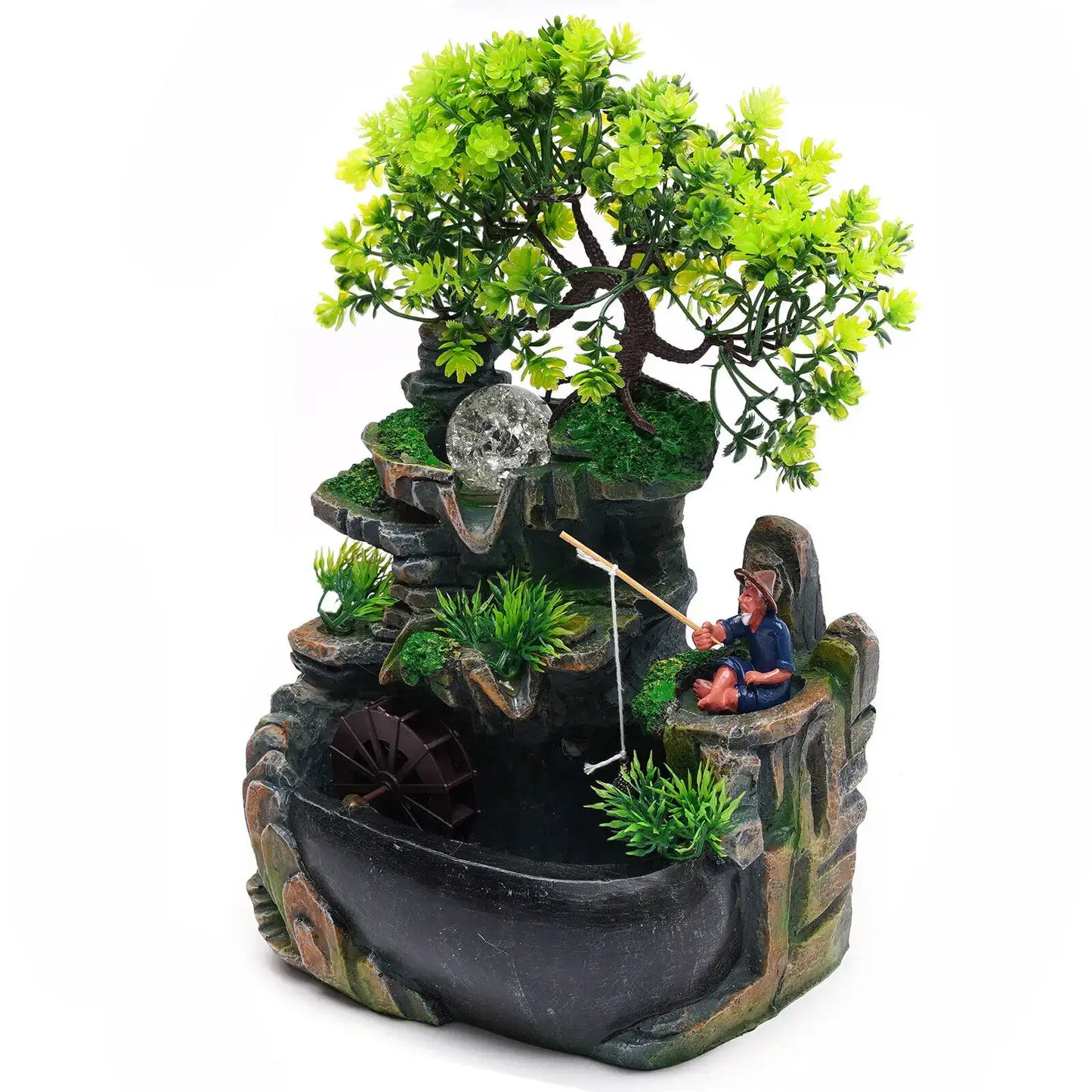 Indoor Water Fountains Spa Yoga Zen Desk Rockery Waterfall Fountain Ornament Ne