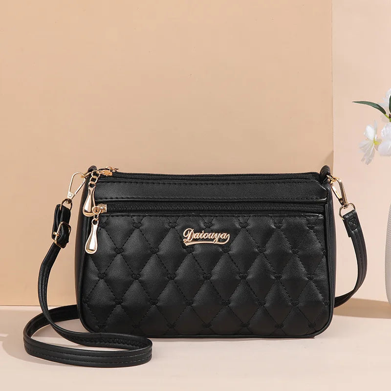 Embroidery Messenger Bags Women Leather Handbags Bags for Womenac a Main Ladies hair ball Hand Bag