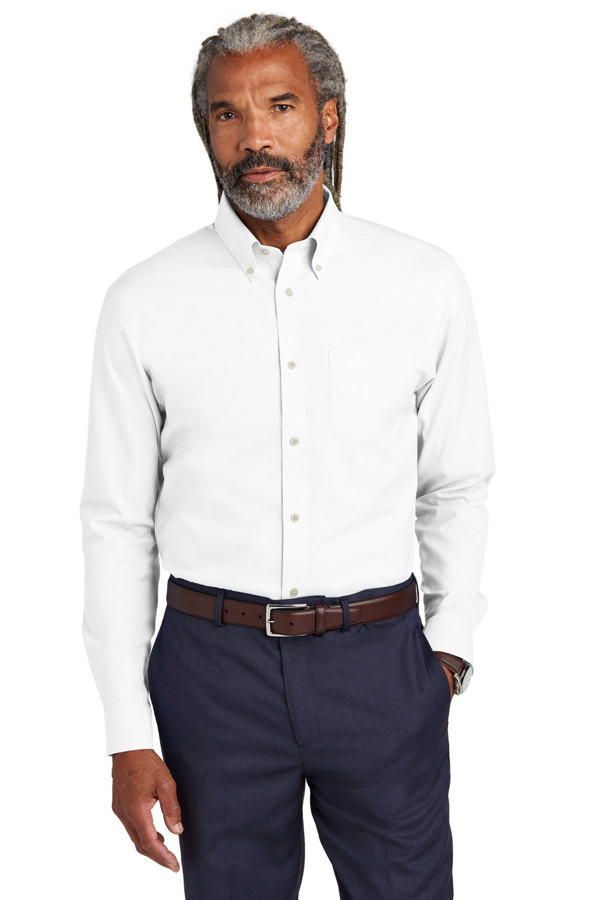 Brooks Brothers Tall Wrinkle-Free Stretch Pinpoint Shirt TBB18000