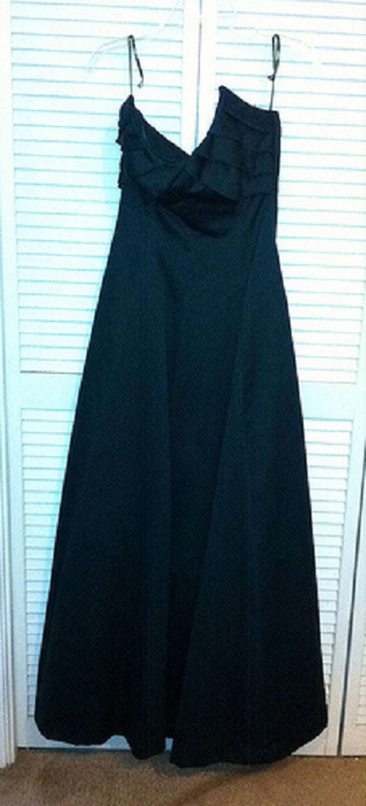 Women Dress Satin Green 4-Flaps Bustline Size 6
