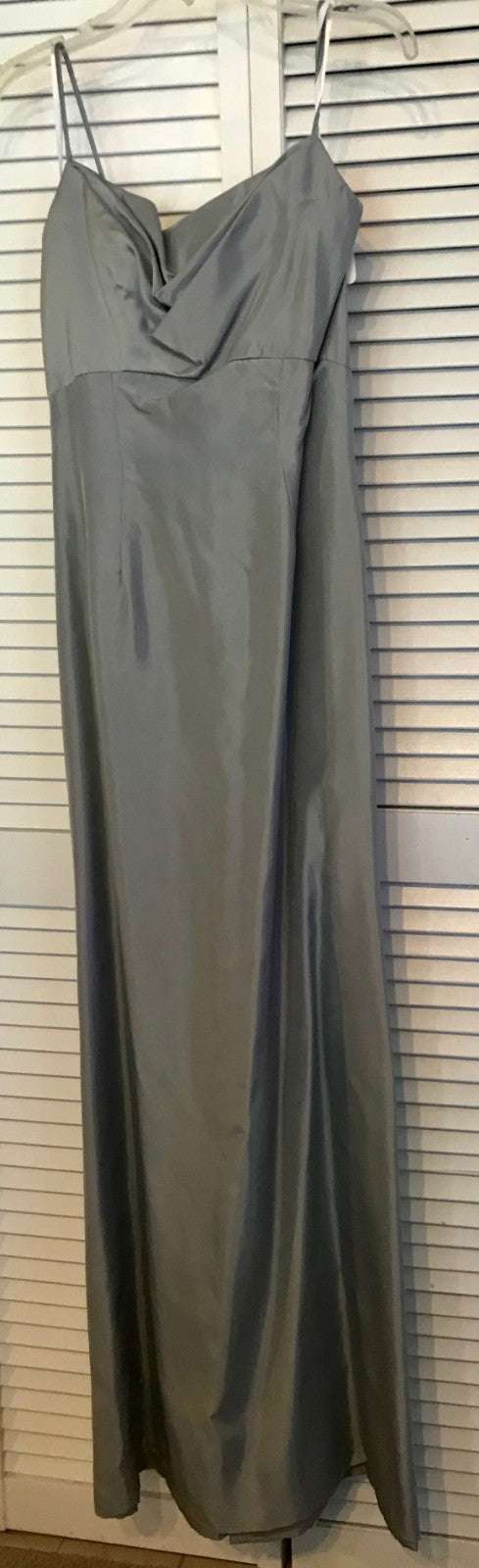 Women Dress Taffeta Gray Size 8