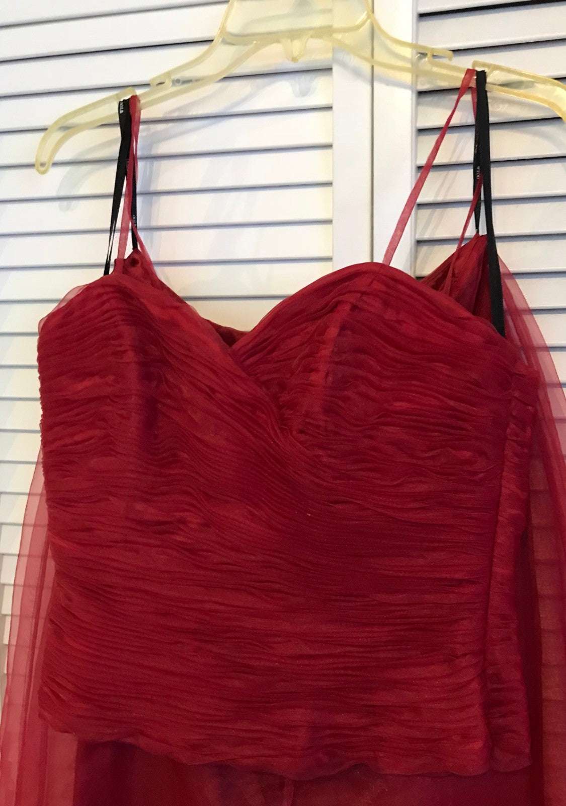 Watters & Watters Women's Dress Suit Dress and Top Silk Organza Red Dark Size 6