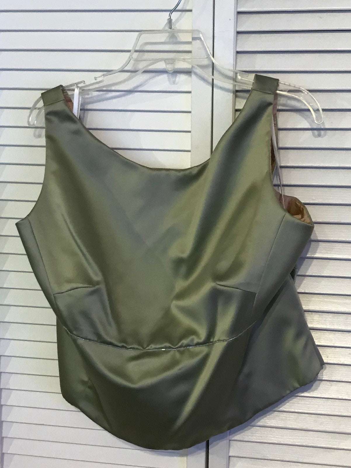 Watters & Watters/WToo Women's Top Satin Lime Lined Gold Size 18