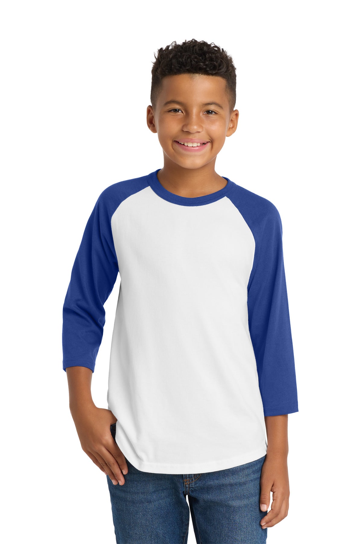 Sport-Tek® Youth Colorblock Raglan Jersey. YT200