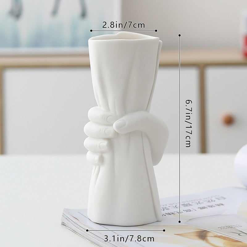 Nordic White Body Art Home Vase Decorations Ceramic Flower Pot Decor Naked Girl