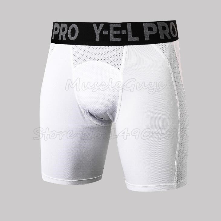 Men'S Compression Shorts Base Layer Thermal Skin Bermuda Shorts Gyms Fitness Men'S Cossfit Bodybuilding Tight Shorts