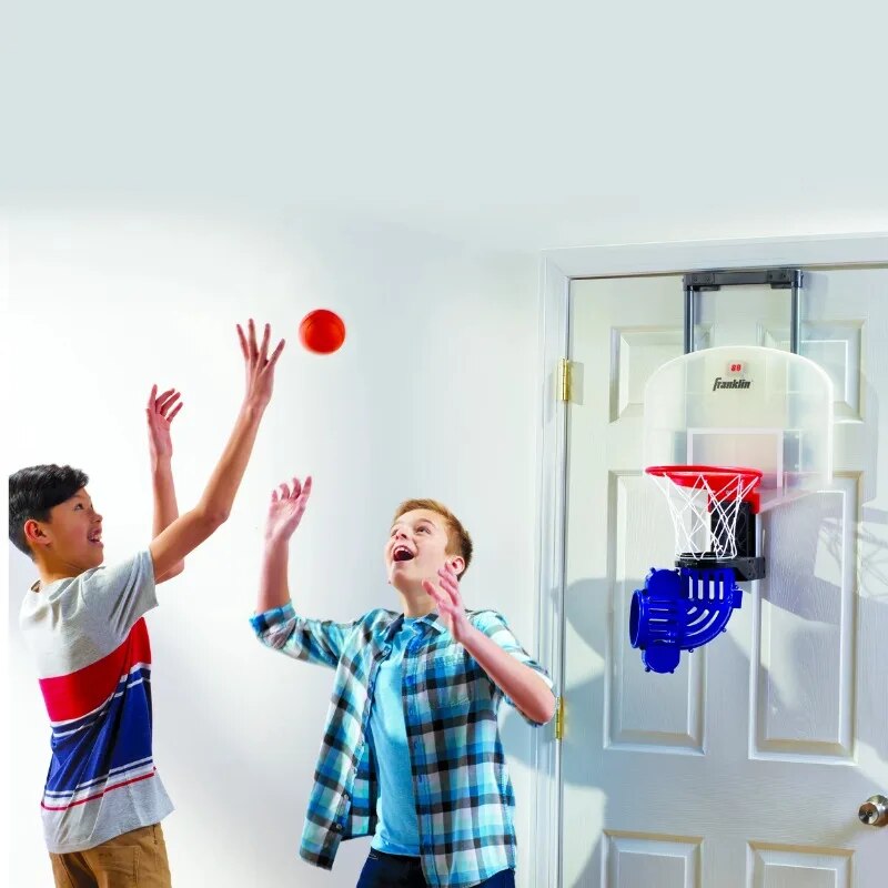 Sports Shoot Again Over The Door Mini Basketball Hoop With Rebounder and Automa image 4