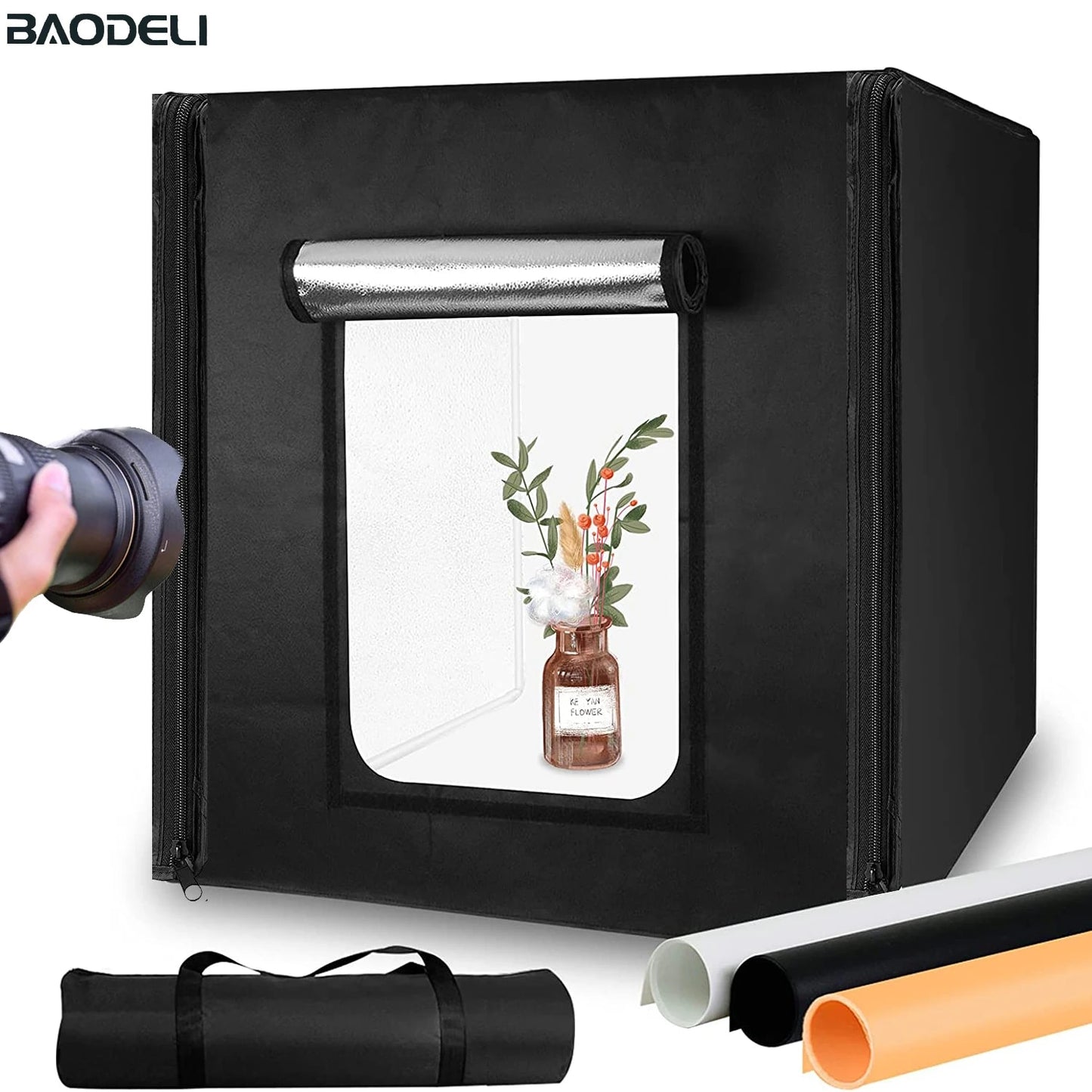 Photo Studio Light Box 16x16in 40x40cm Photography Adjustable Brightness Photo