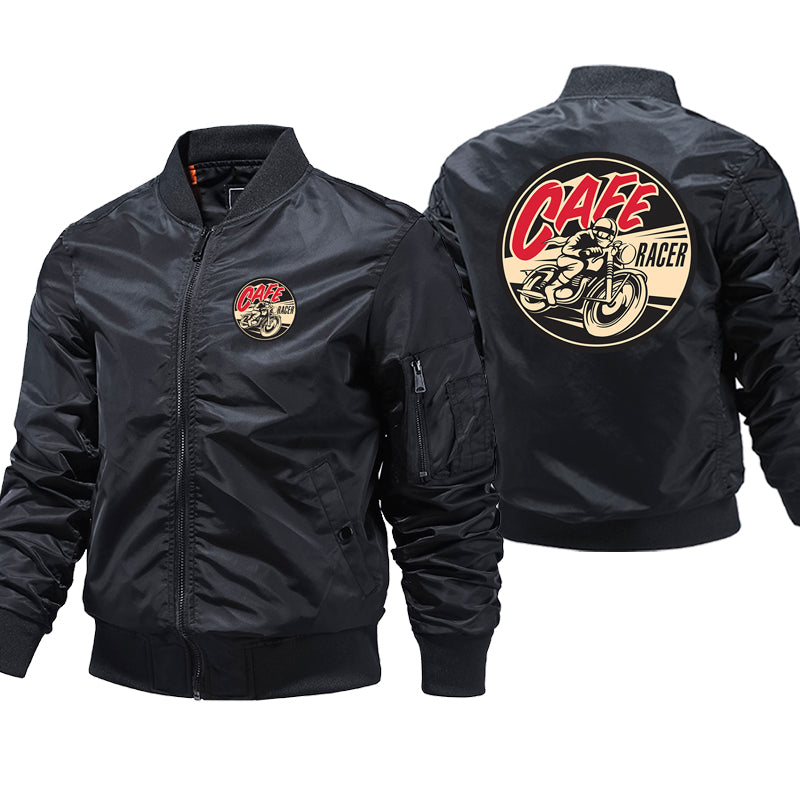 Cafe Racer Motorcycle Bomber Jacket Men's Warm Fashion Outwear Brand Coa