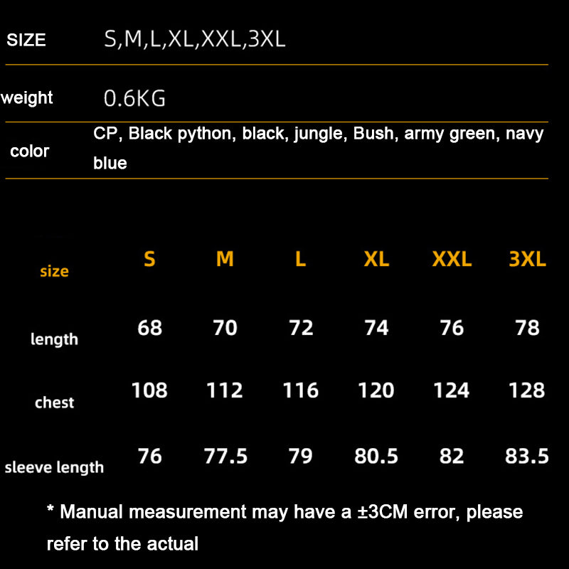 Oulylan Windbreaker Men's Waterproof Tactical Jacket Men Warm Bomber Jacket Cam image 8