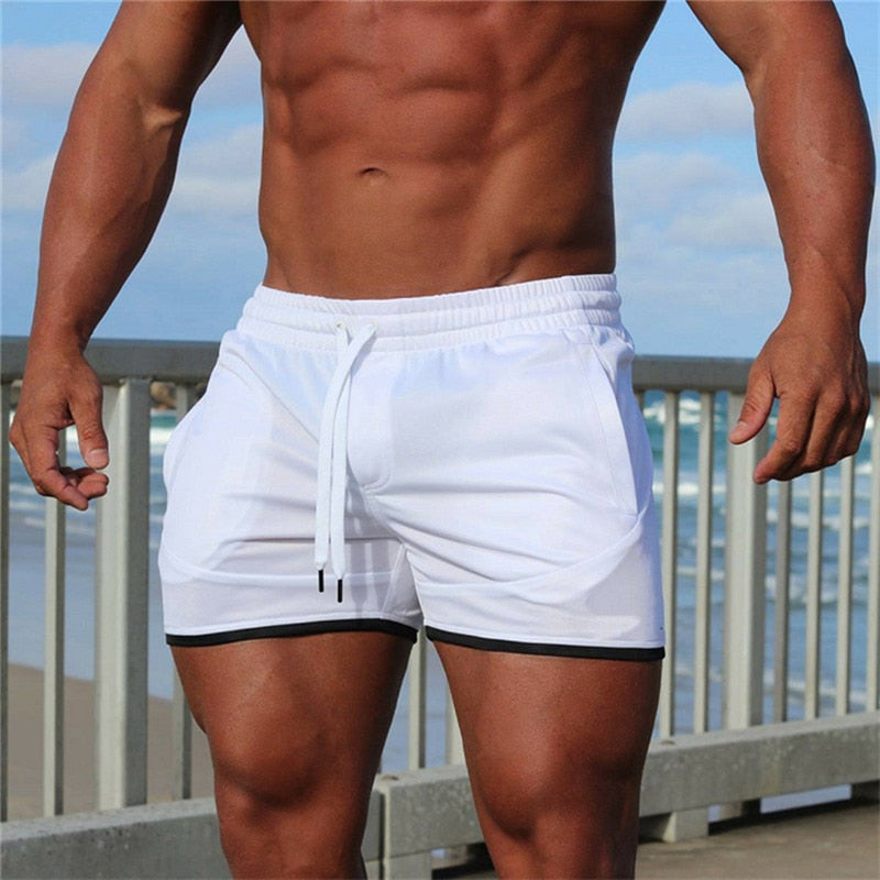 Menhorts Fitness Beach Sports Shorts Menummer Gyms Workout Male Breathable Mesh Quick Dry Sportswear Jogger Short Pants Men