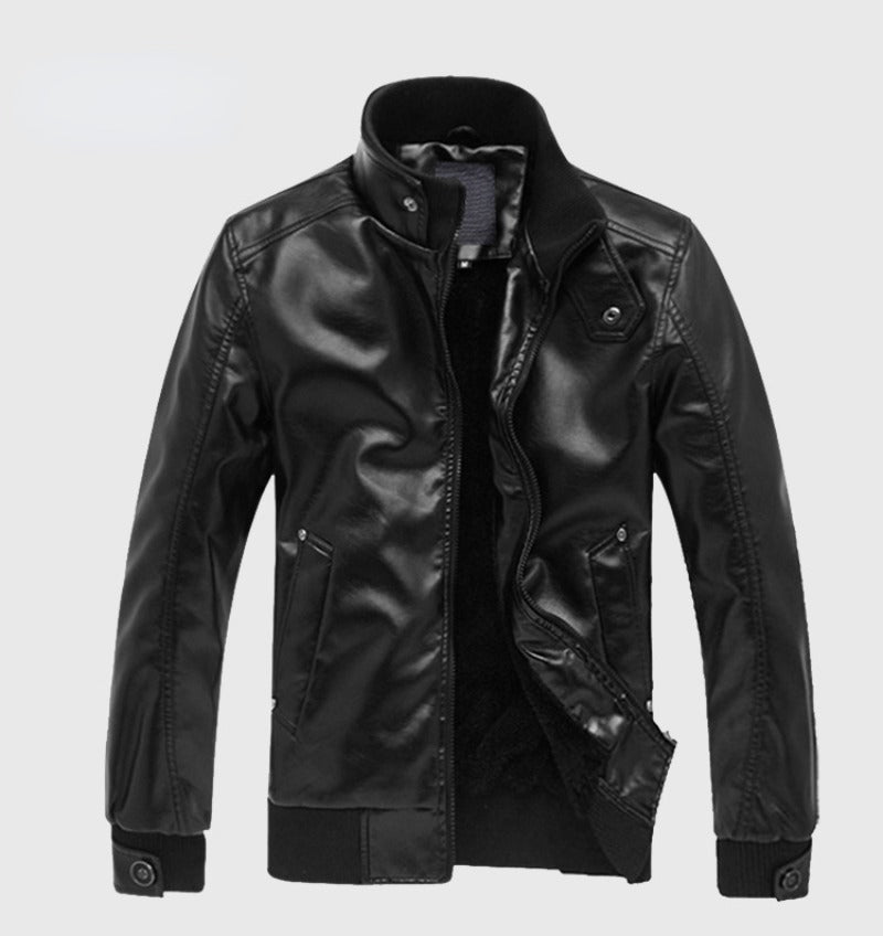 2023 Spring Autumn and Winter Men's coats Slim Fit Motorcycle Men's Leather Jack image 7