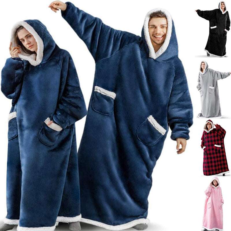 Winter TV Hoodie Blanket Winter Warm Home Clothes Women Men Oversized Pullover