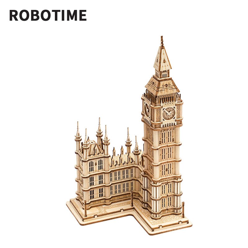 3D Wooden Puzzle Game Big Ben,Tower Bridge for Children Adult Gift