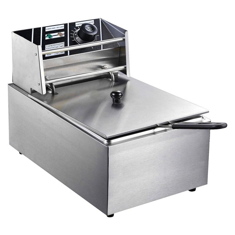 Electric Deep Fryer 110V Stainless Steel Potato Fries Commercial Single Fryers