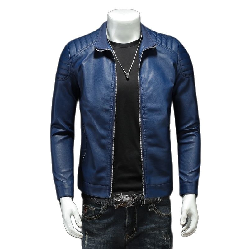 Men Autumn Brand New PU Leather Jacket Men Causal Vintage  Spring Outfit Design