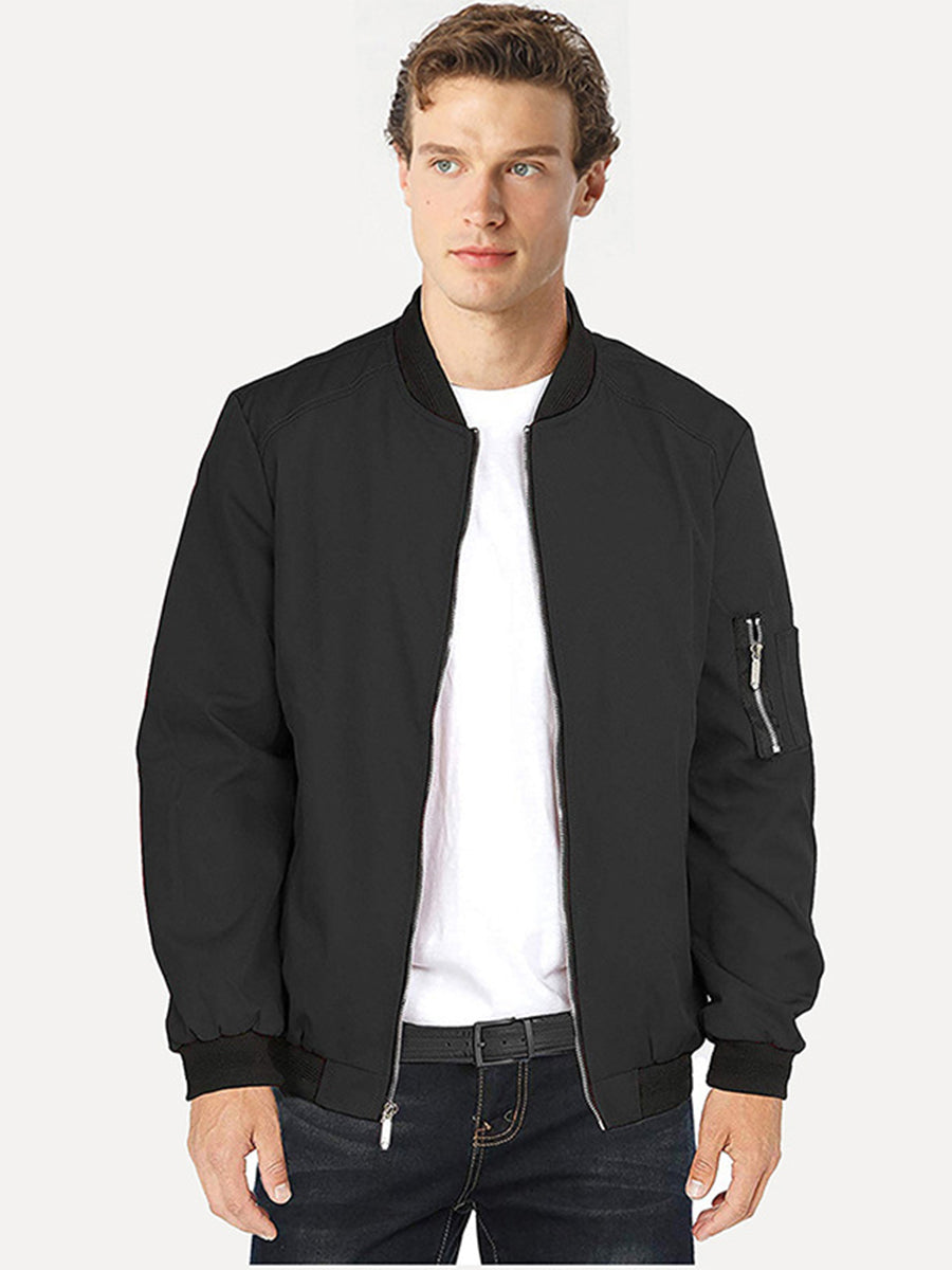 Men's Fashion Jacket, Baseball Style Outerwear, Casual and Versatile, Suitable image 6
