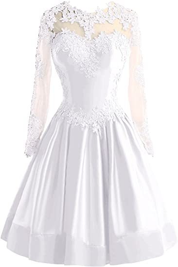 ANGELSBRIDEP Long Sleeves Homecoming Dress Vestidos De Festa Juniors Fashion Ap