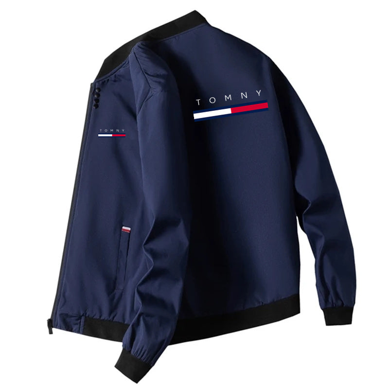 Hooded Jacket Men's Printed Casual Zipper Sweatshirt Trench coat Men's sportswear