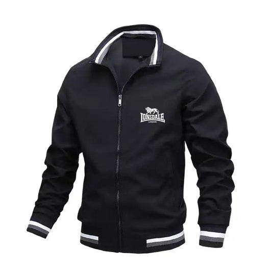 2023 LONSDALE Logo Aviator Stand Collar Jacket Men's Casual Slim Baseball Jacke
