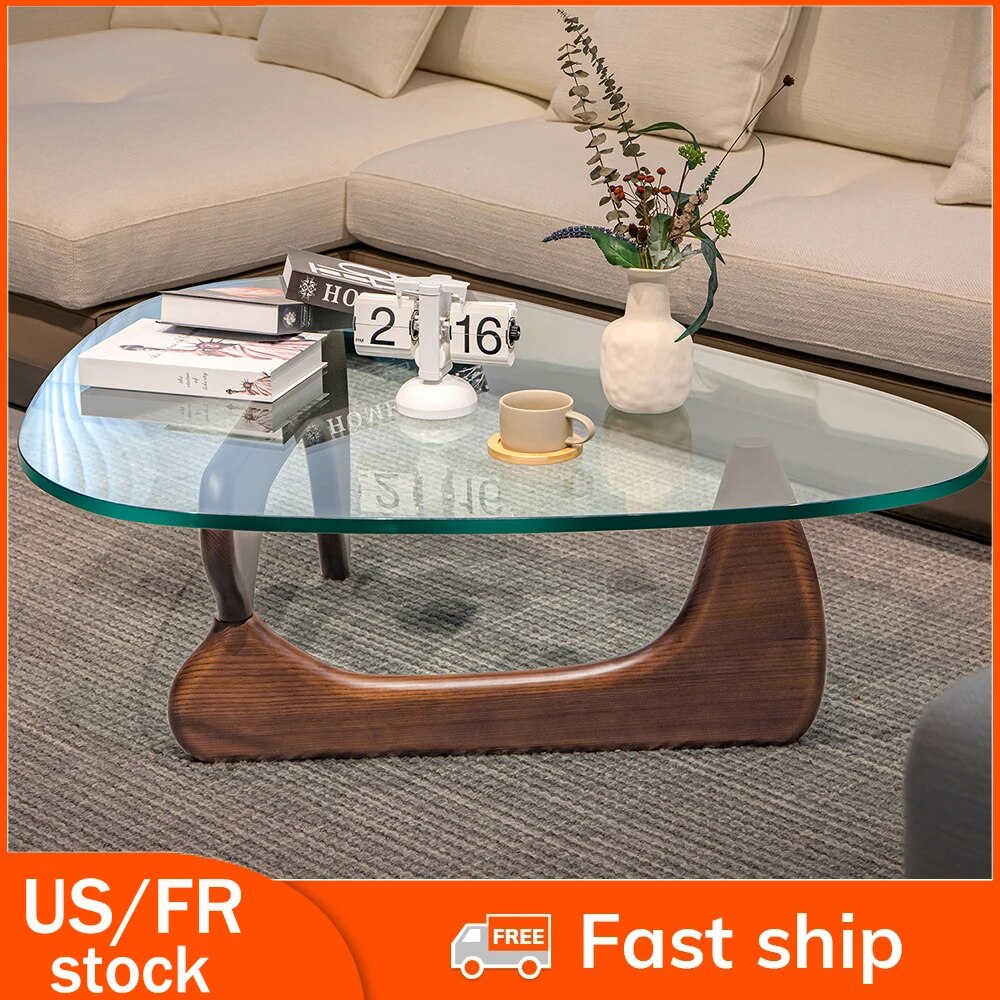 Home Coffee Table Irregular Glass Side Table Modern Simple Dining Table For Bed