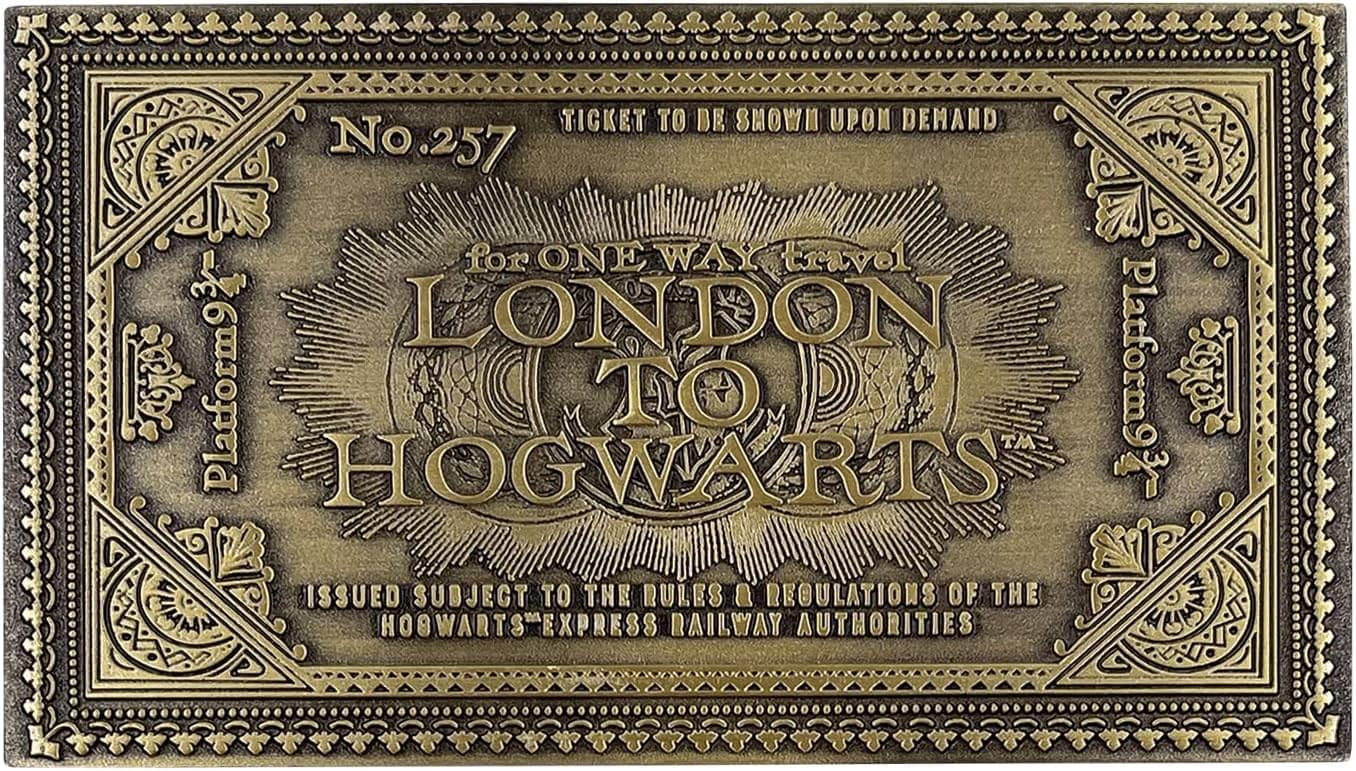Harry Potter Hogwarts Express Train Ticket Limited Edition Metal Replica image 0