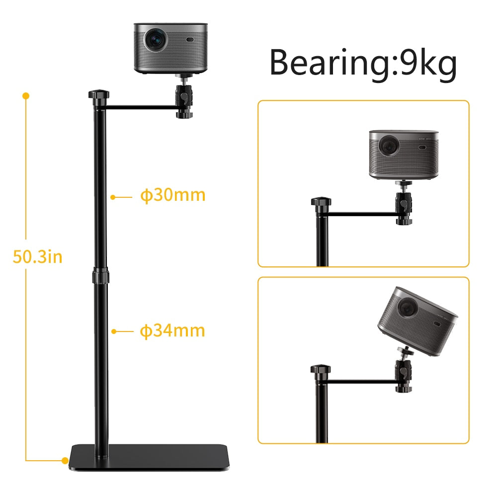 Floor Projector Support Stand Metal Holder Multi-angle Adjustable 360 ° Rotatin