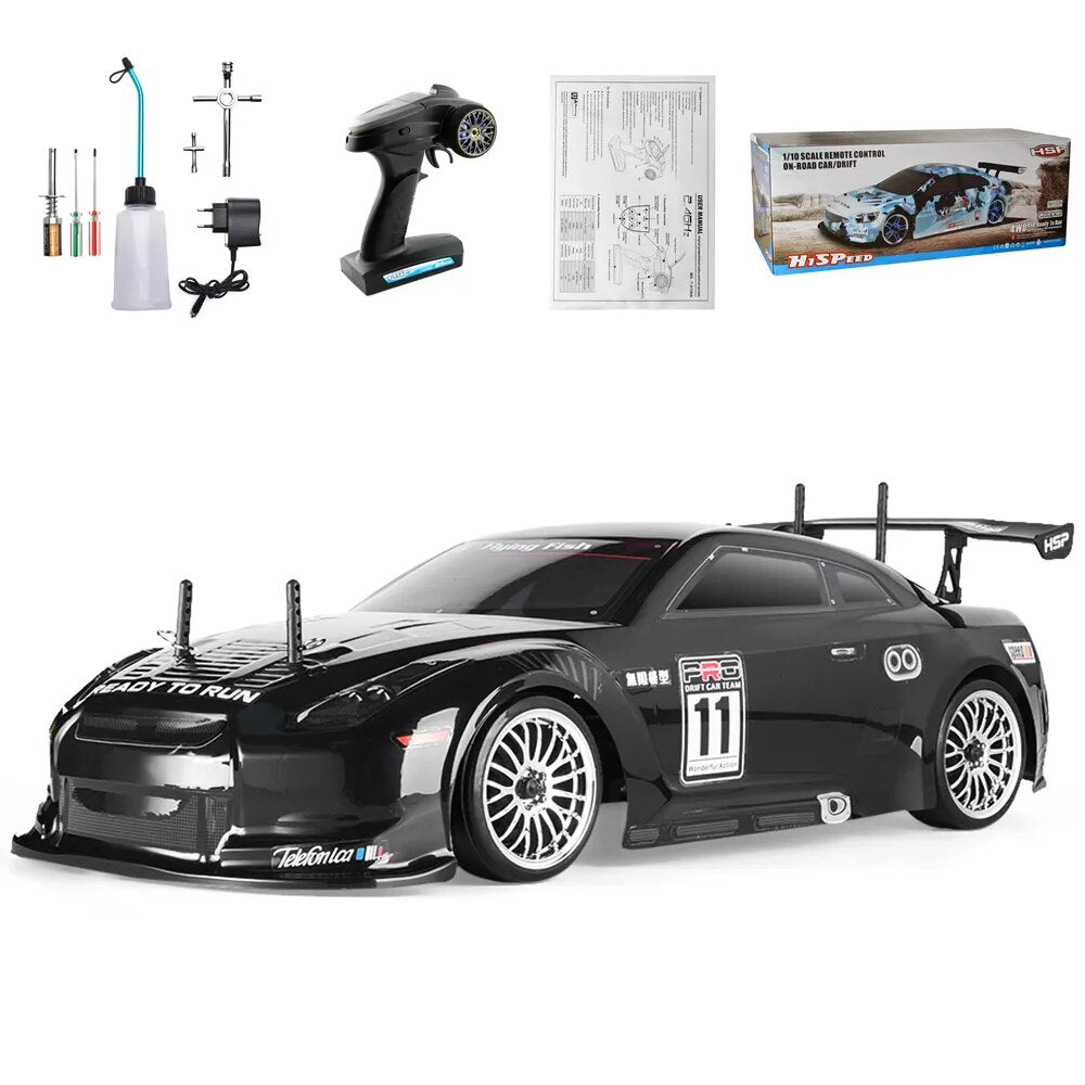 HSP Racing 1:10 On Road RC Car 4wd Two Speed Drift Vehicle Toys 4x4 Nitro Gas P