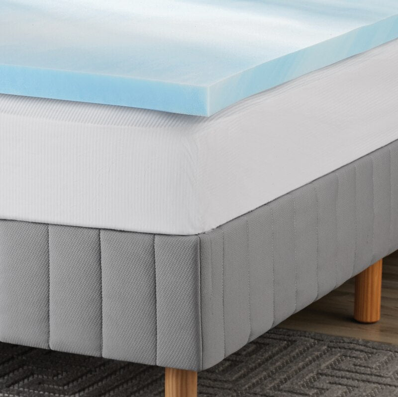 Mainstays 2" Blue Swirl Memory Foam Mattress Topper, Queen