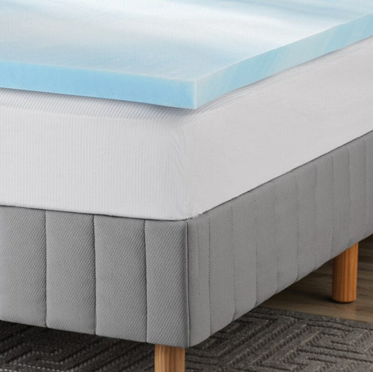 Mainstays 2" Blue Swirl Memory Foam Mattress Topper, Queen