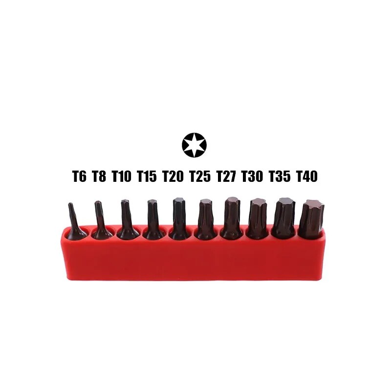 40 Screw Driver Bits Magnetic 25mm S2 Alloy Hex Torx Head Ratchet Wrench Elec