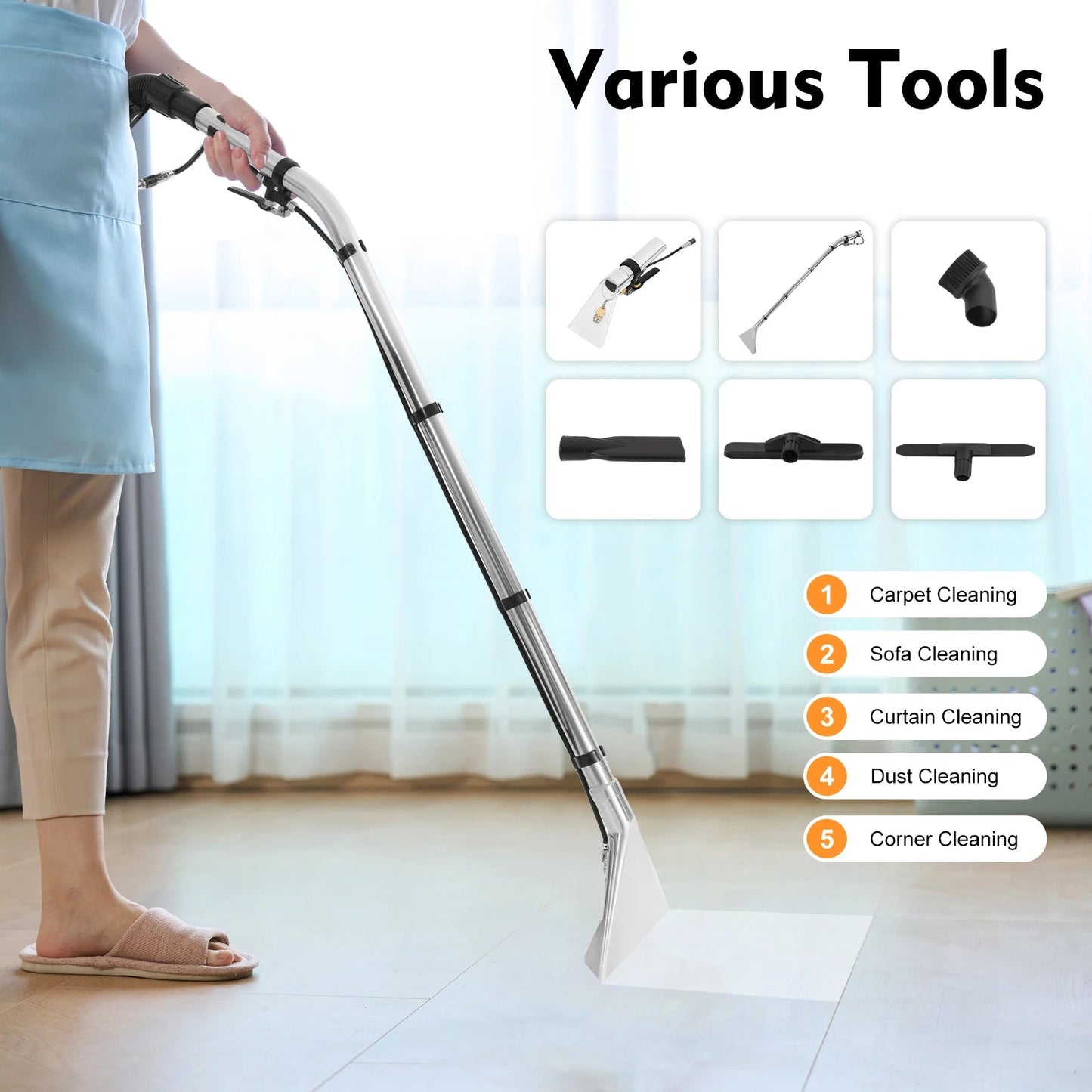 Carpet Cleaning Machine with Suction Tools for Carpets, Sofas, Cur image 0