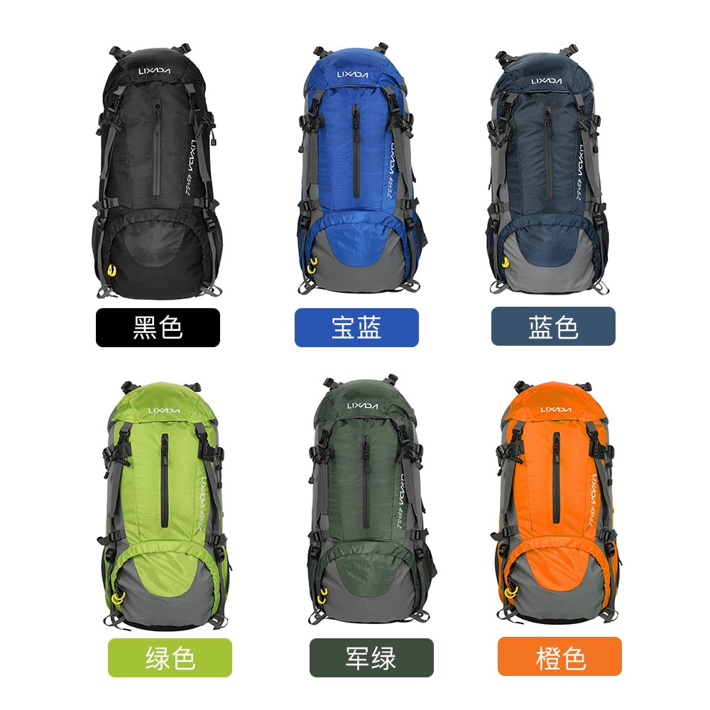 Lixada 50L Waterproof Climbing Bag with Rain Cover Nylon Rucksack Outdoor Sport image 10