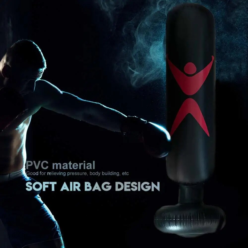 Boxing Sack 160cm Inflatable High Quality Pressure Relief Thickening Fitness Tr image 6