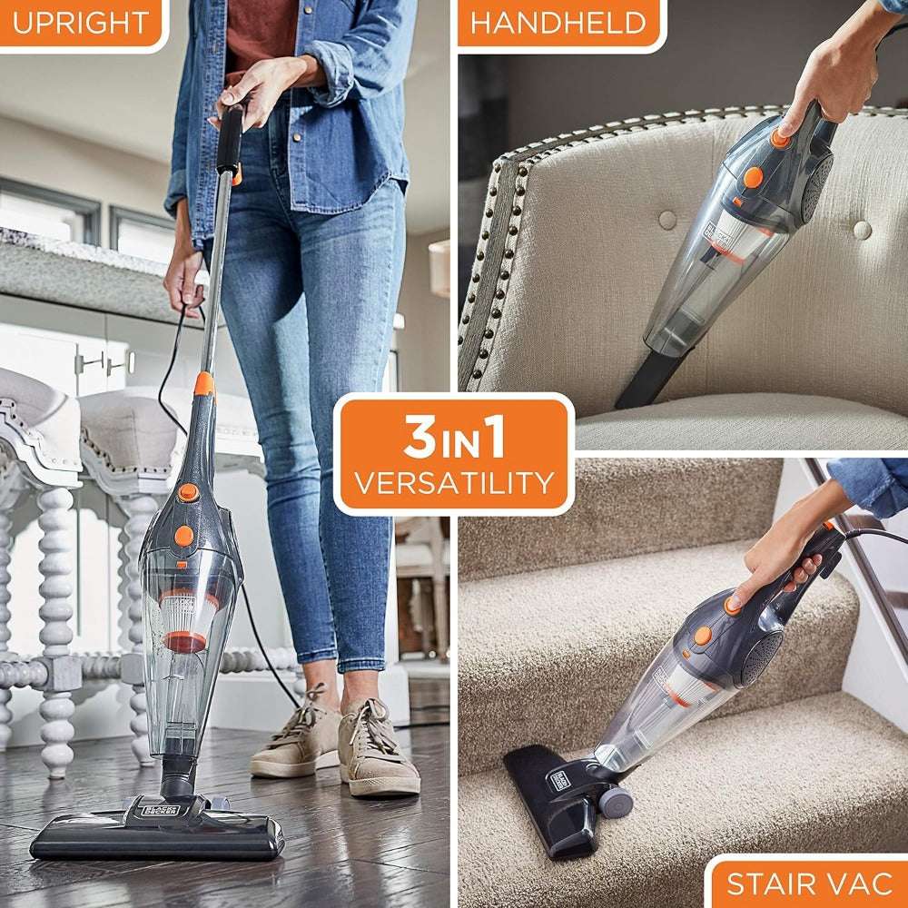 3-in-1 Cordless Handheld Vacuum Cleaner - Gray, Powerful Cleaning Solution for