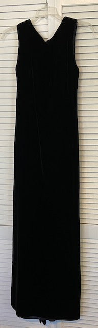 Victor Costa Women Dress Velvet Black Sleeveless Size 12