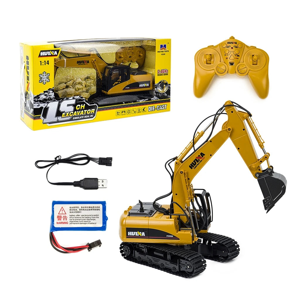 1/14 Scale Huina 1550/1535 Radio Control Excavator Model Remote's Battery NOT I