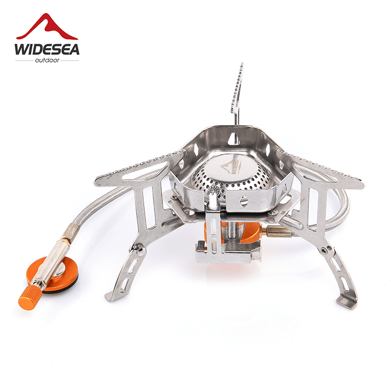 Widesea Camping Wind Proof Gas Burner Outdoor Strong Fire Stove Heater Tourism