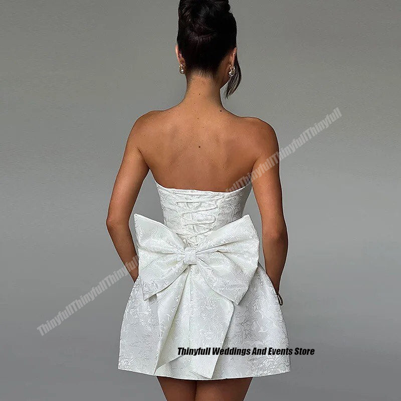 Thinyfull Short Homecoming Dresses Strapless Sleeveless Mini A-line 2024 Prom D