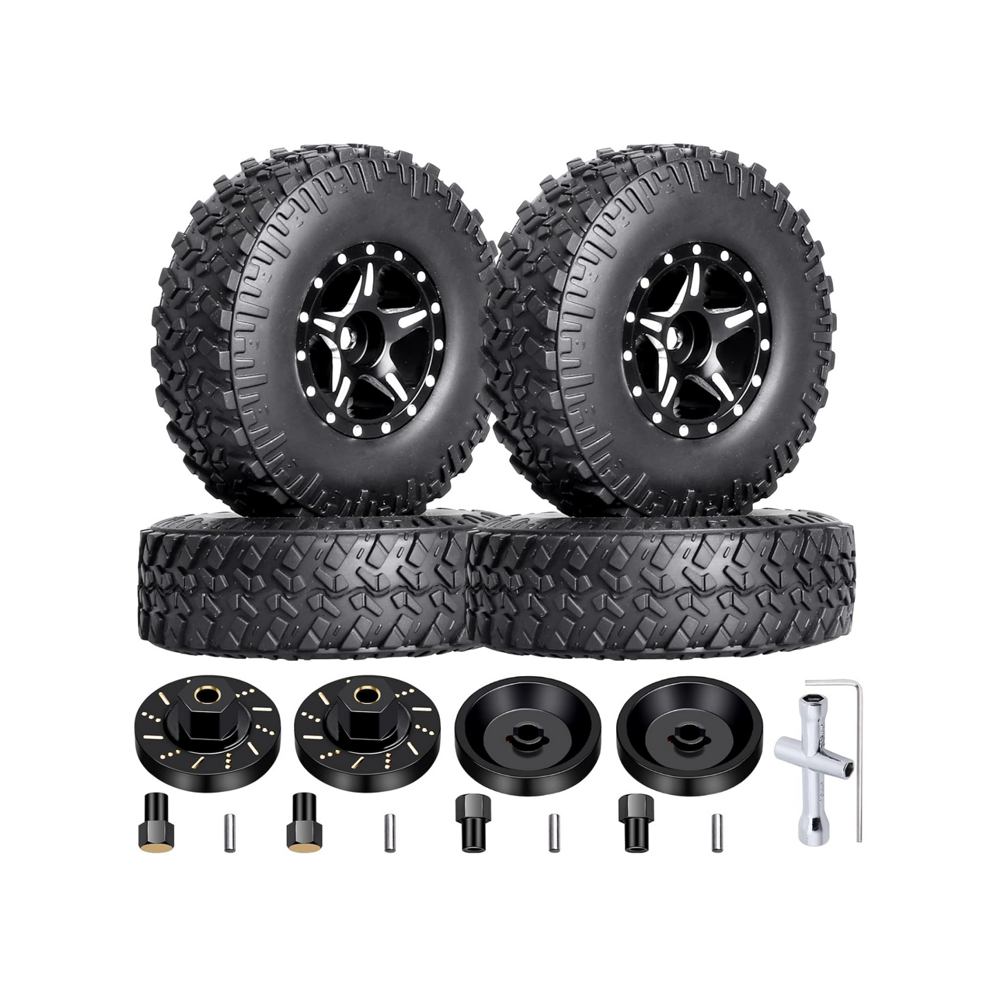 Hobbypark High-Performance Rubber 1/18 1/24 Scale RC Crawler Tires for Axial SC image 8