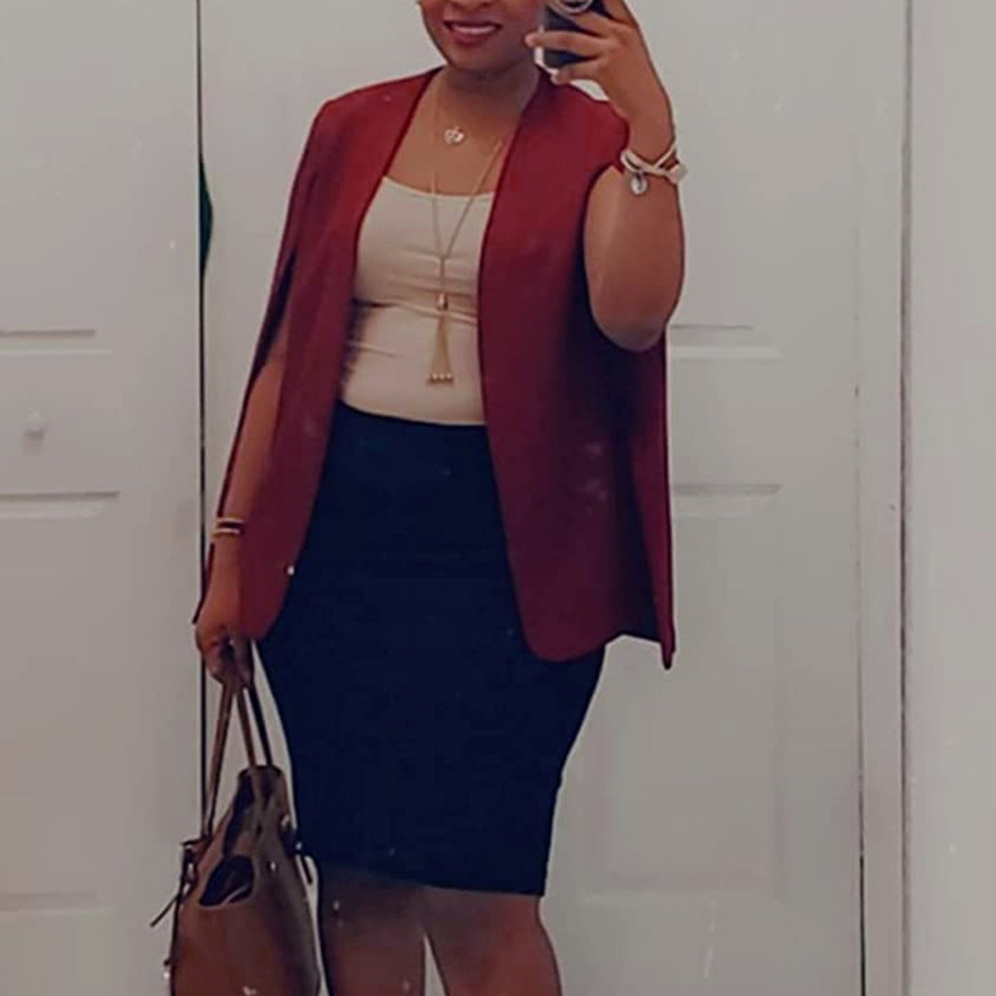 Women's Stylish Long Sleeve Shawl Jacket Open Front Collarless Semi Formal Ladie image 8