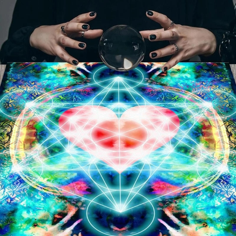 Metatron Heart Astrologys Altars Cloth Tarot Tablecloth Divinations Cards Table image 8