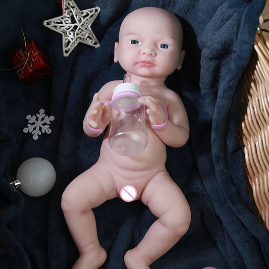 COSDOLL 2.6kg 45cm Reborn Baby Dolls Full Body Silicone Girl Baby Doll Lifelike