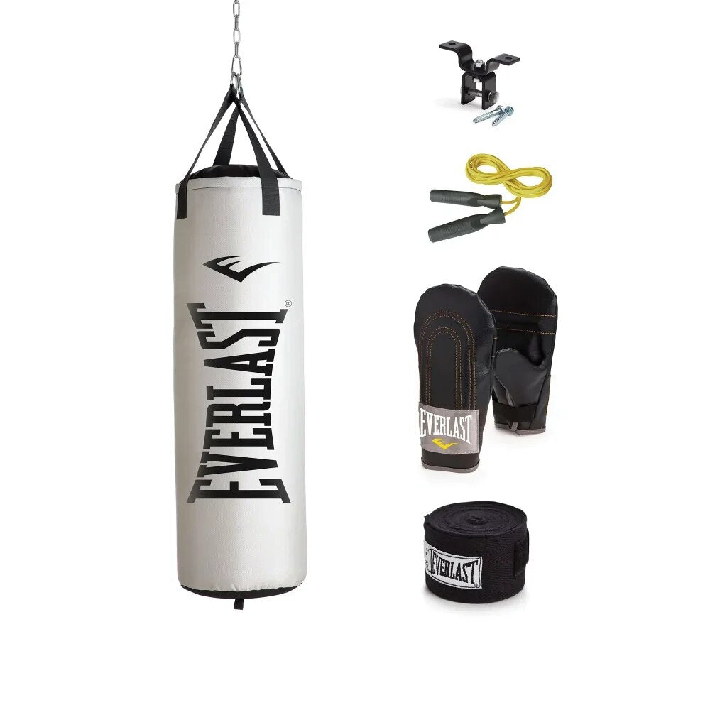 YUBAI 80 Lb. Platinum Heavy Bag Kit,Indoor Rounded Fitness Training Bag Adult