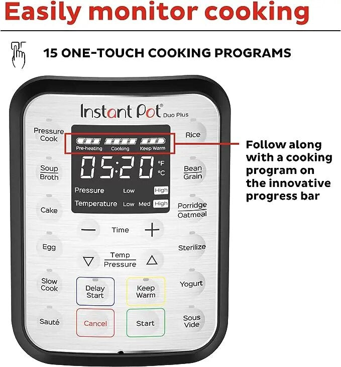 Instant Pot Duo Plus 9-in-1 Electric Pressure Cooker, Slow Cooker, Rice Cooker, image 5